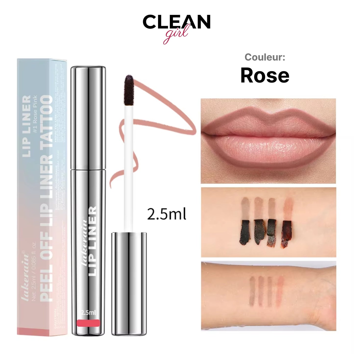 CleanGirl™ Lip | Liner  Couleur Intense, Waterproof & Longue Tenue