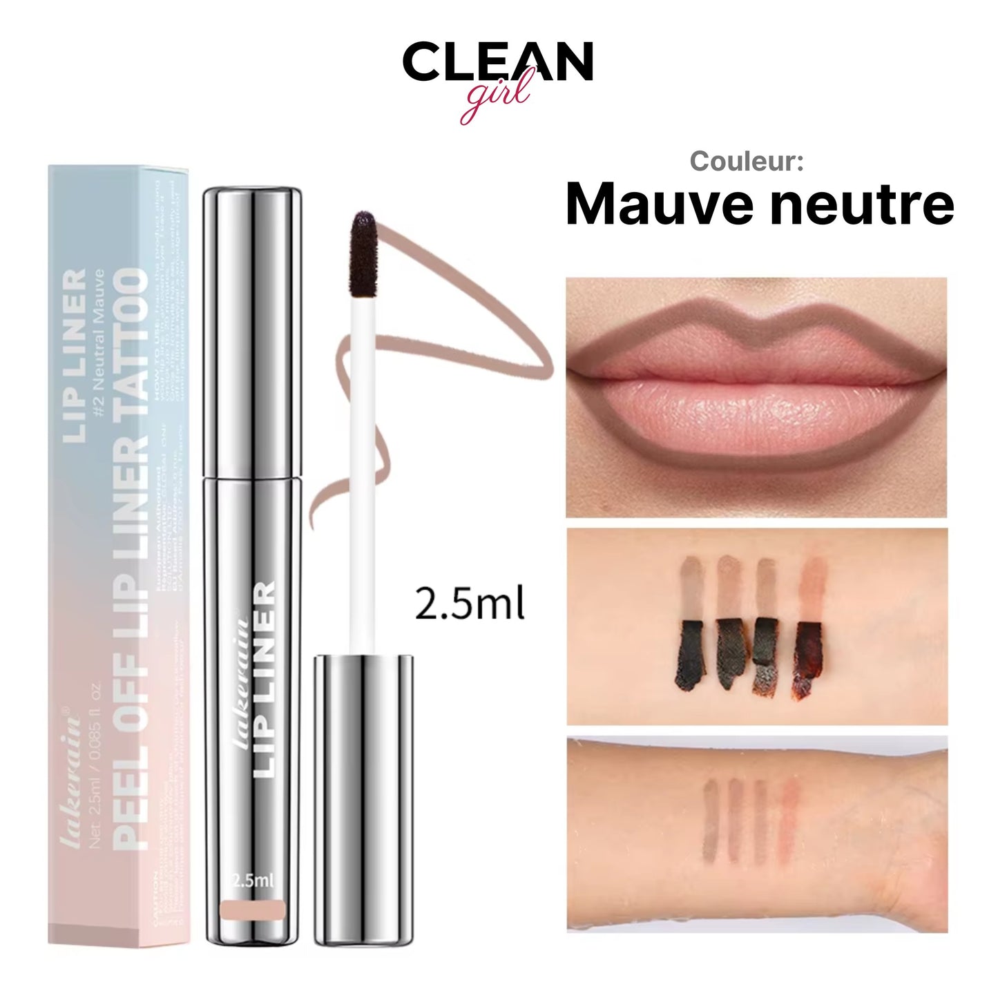 CleanGirl™ Lip | Liner  Couleur Intense, Waterproof & Longue Tenue